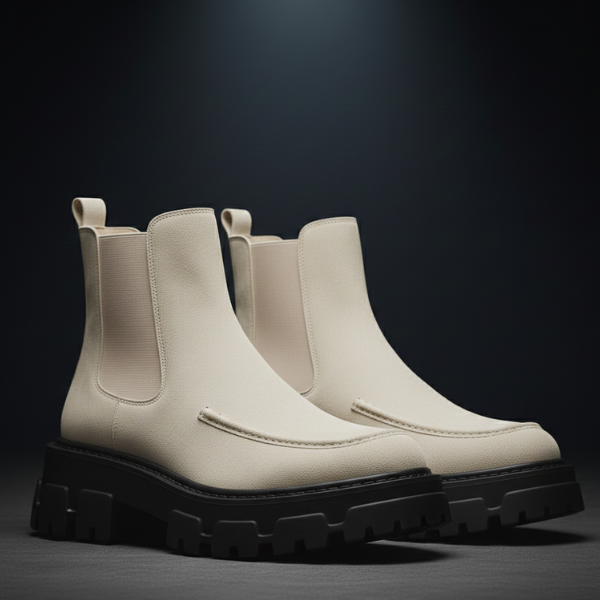 DEZIRE "Bone" Chunky Suede Chelsea-Loafer